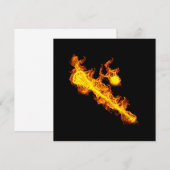 Fire Lacrosse-stick en all Lacrosse-speler Kaart (Voorkant / Achterkant)