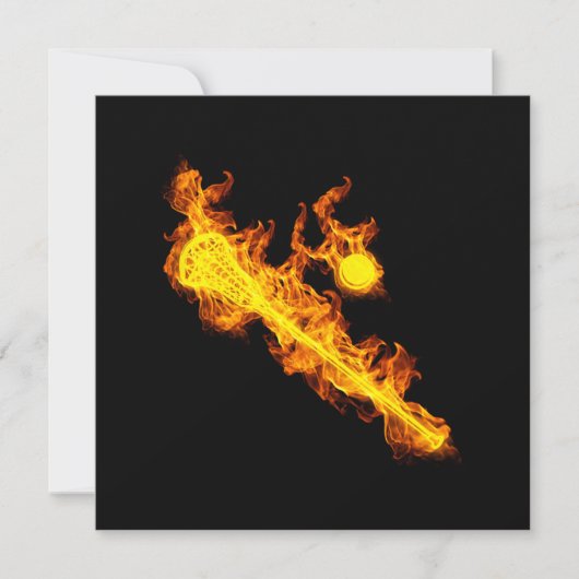 Fire Lacrosse-stick en all Lacrosse-speler Kaart (Voorkant)
