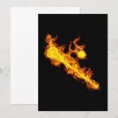 Fire Lacrosse-stick en all Lacrosse-speler Kaart (Voorkant / Achterkant)