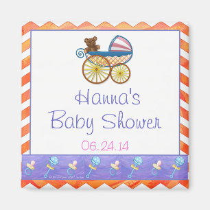 Fire Lake Oranje Chevron Baby Magneet