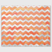 Fire Lake Oranje Chevron Pattern Cadeaupapier (Vlak)