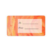 Fire Lake Oranje en Black Monogram Etiket (Voorkant)