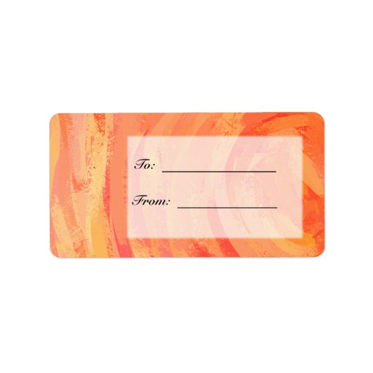 Fire Lake Oranje en Black Monogram Etiket (Voorkant)