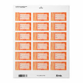 Fire Lake Oranje en Black Monogram Etiket (Full Sheet)