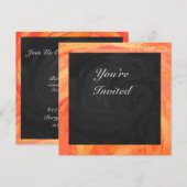 Fire Lake Oranje en Black Monogram Kaart (Voorkant / Achterkant)