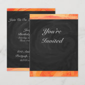 Fire Lake Oranje en Black Monogram Kaart (Voorkant / Achterkant)