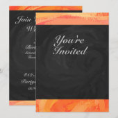 Fire Lake Oranje en Black Monogram Kaart (Voorkant / Achterkant)