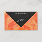 Fire Lake Oranje en Black Monogram Visitekaartje (Achterkant)