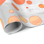 Fire Lake Oranje Polka Dot Pattern Cadeaupapier (Rol Hoek)