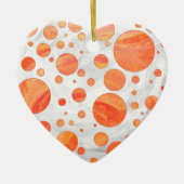 Fire Lake Oranje Polka Dot Pattern Keramisch Ornament (Voorkant)
