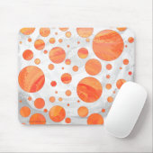 Fire Lake Oranje Polka Dot Pattern Muismat (Met muis)