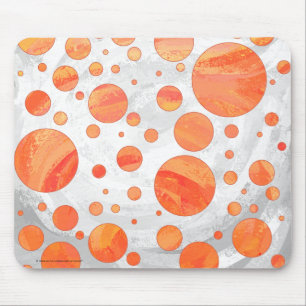 Fire Lake Oranje Polka Dot Pattern Muismat