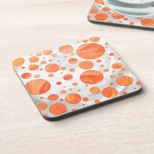 Fire Lake Oranje Polka Dot Pattern Onderzetter