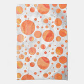 Fire Lake Oranje Polka Dot Pattern Theedoek (Verticaal)