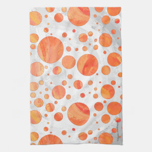 Fire Lake Oranje Polka Dot Pattern Theedoek