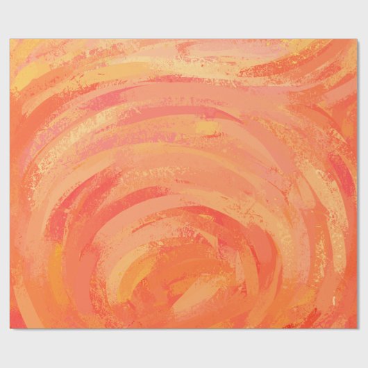 Fire Lake Oranje Swirl Cadeaupapier (Vlak)