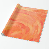 Fire Lake Oranje Swirl Cadeaupapier (Uitgerold)