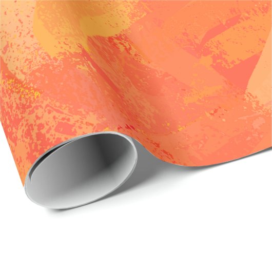 Fire Lake Oranje Swirl Cadeaupapier (Rol Hoek)