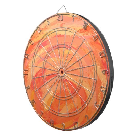Fire Lake Oranje Swirl Dartbord (Voorkant Rechts)