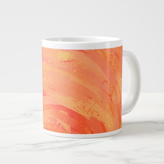 Fire Lake Oranje Swirl Grote Koffiekop (Voorkant rechts)