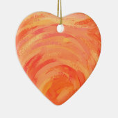 Fire Lake Oranje Swirl Keramisch Ornament (Rechts)