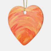 Fire Lake Oranje Swirl Keramisch Ornament (Links)