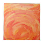 Fire Lake Oranje Swirl Tegeltje (Voorkant)