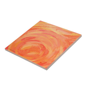 Fire Lake Oranje Swirl Tegeltje