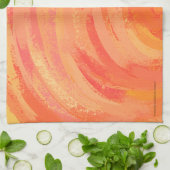 Fire Lake Oranje Swirl Theedoek (Gevouwen)