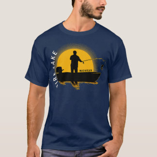 Fire Lake Vist Michigan Sunrise T-shirt