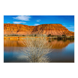 Fire Lake Vista Foto Afdruk