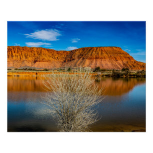 Fire Lake Vista Glanzend Perfect Poster