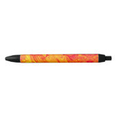 Fire Lava Volcano Marble Zwarte Inkt Pen (Voorkant)