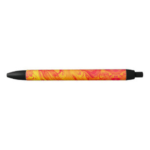Fire Lava Volcano Marble Zwarte Inkt Pen