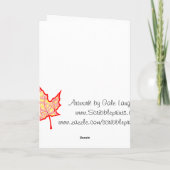 Fire Leaf Feestdagen Kaart (Achterkant)