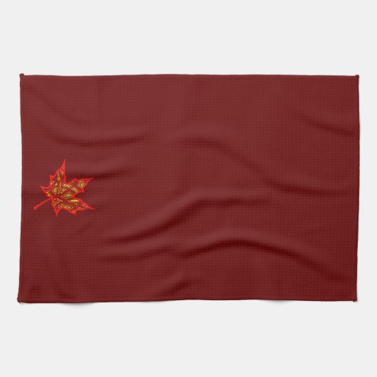 Fire Leaf Kitchen Towel Theedoek (Horizontaal)