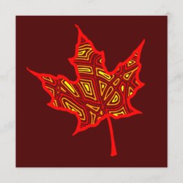 Fire Leaf-uitnodiging Kaart