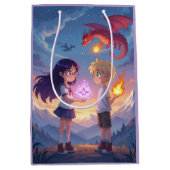 Fire Legend Giftzak – Kinderen met Magie Medium Cadeauzakje (Voorkant)