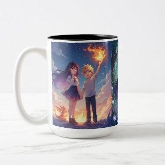 Fire Legend Kids Mug – for boys and girls Tweekleurige Koffiemok