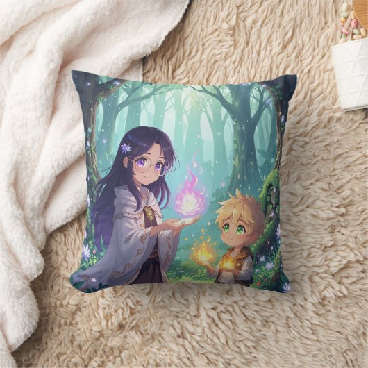 Fire Legend Kinder kussen - broers en zussen met m (Deken)