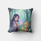 Fire Legend Kinder kussen - broers en zussen met m (Voorkant)