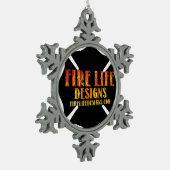 FIRE LIFE DESIGN CO [logo 1] Tin Sneeuwvlok Ornament (Links)