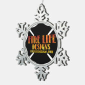 FIRE LIFE DESIGN CO [logo 1] Tin Sneeuwvlok Ornament (Rechts)