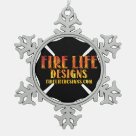 FIRE LIFE DESIGN CO [logo 1] Tin Sneeuwvlok Ornament