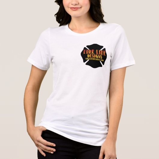 FIRE LIFE DESIGN CO [logo 1] Tri-Blend Shirt (Voorkant)