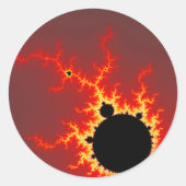 Fire Lightning Ronde Sticker (Voorkant)