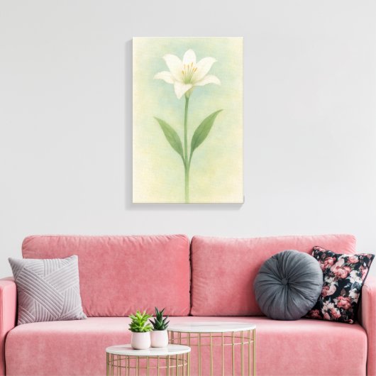 Fire Lily Canvas Afdruk (Insitu (Woonkamer))