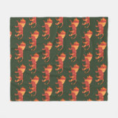 Fire Lion Fleece Blanket Deken (Voorkant (Horizontaal))