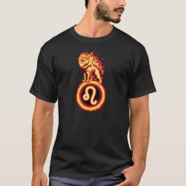 Fire Lion Symbool - Leo Zodiac Sign T-shirt