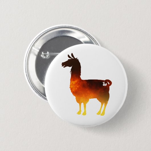 Fire Llama-Button Ronde Button 5,7 Cm (Voorkant /achterkant)